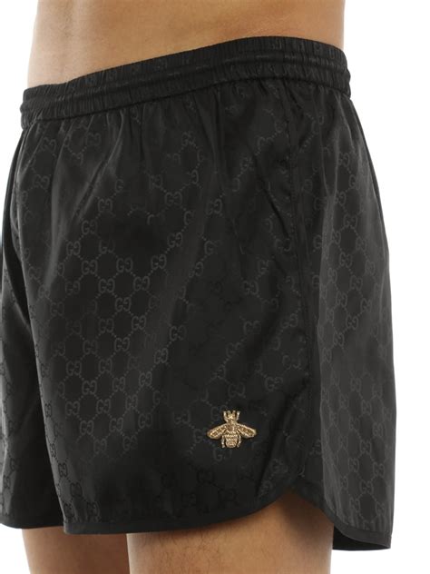 gucci swimming trunks gg supreme web black|Gucci swim trunks cheap.